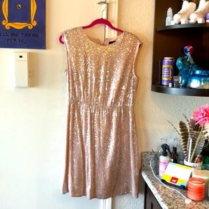 Beige sequin dress
